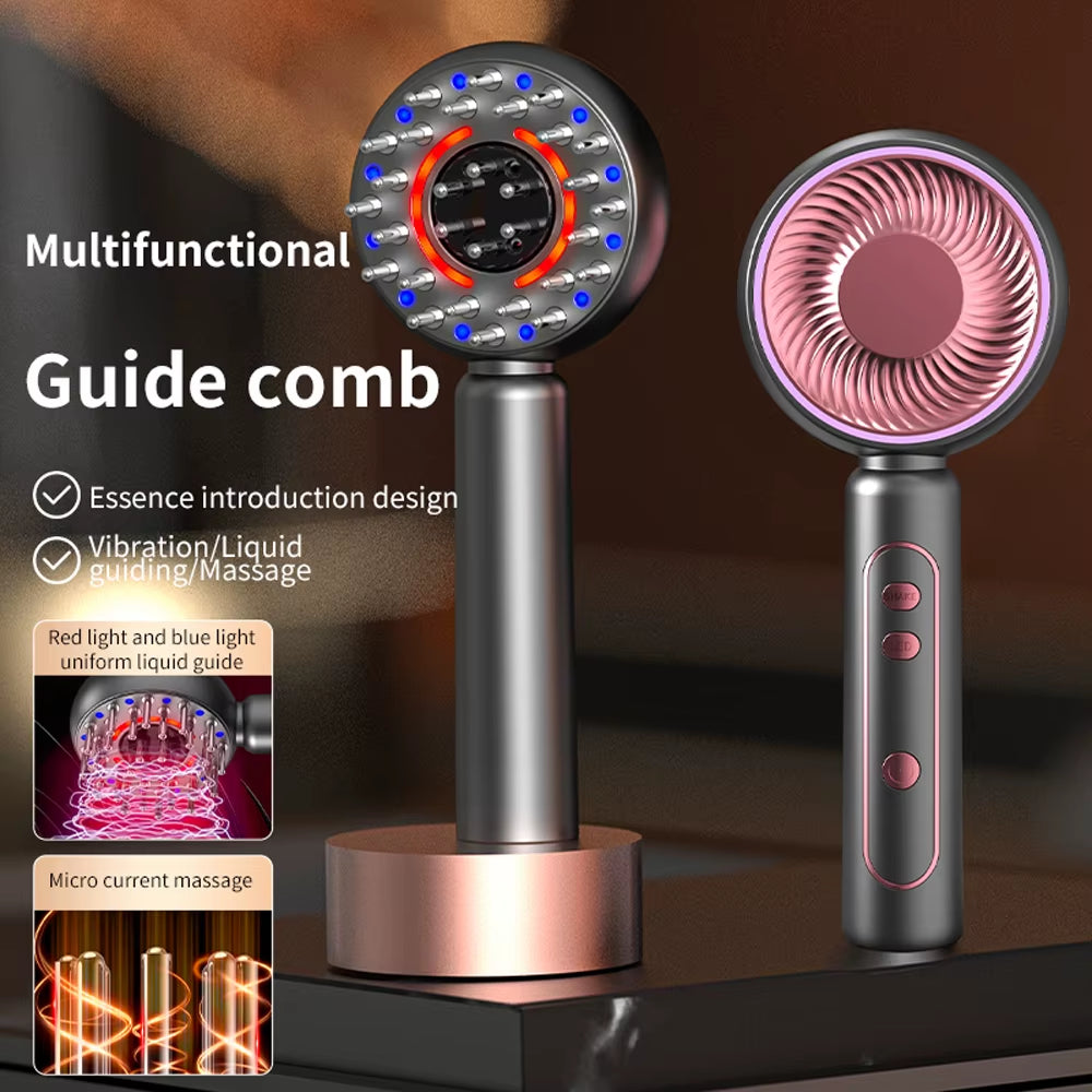 Electric Vibration Massage Comb Red Light Therahy Scalp Brush Hair Head Massage anti Hair Loss Scalp Massager