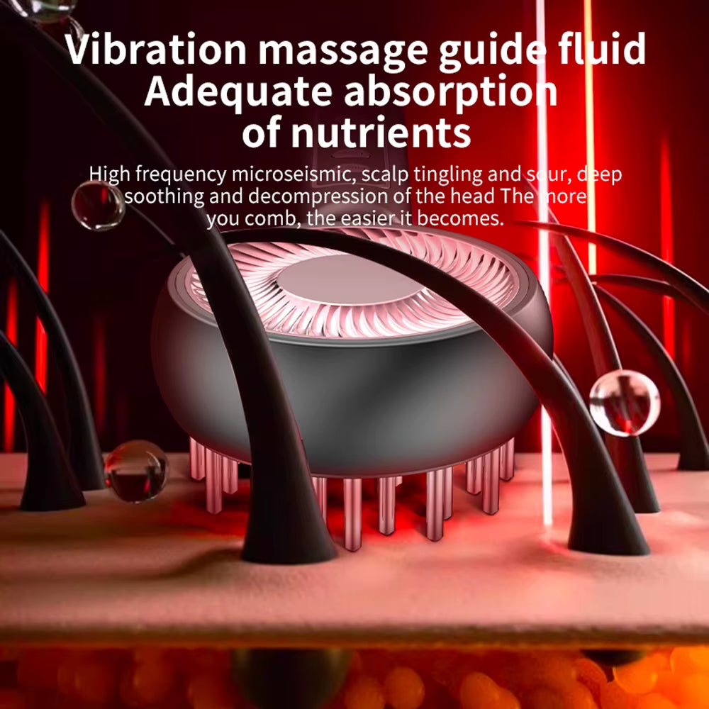 Electric Vibration Massage Comb Red Light Therahy Scalp Brush Hair Head Massage anti Hair Loss Scalp Massager