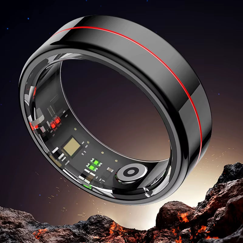 R04 Smart Rings Men Women with Charging Case Health and Sleep Monitor Smart Ring 5ATM Waterproof Multi-Sport Mode Camera Control
