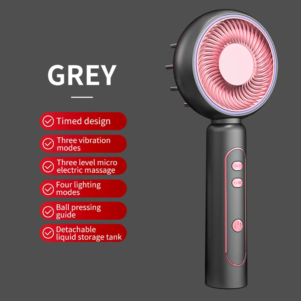 Electric Vibration Massage Comb Red Light Therahy Scalp Brush Hair Head Massage anti Hair Loss Scalp Massager