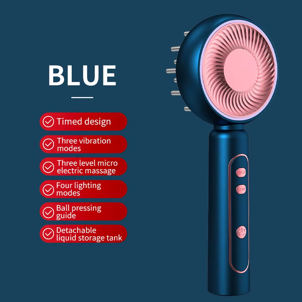 Electric Vibration Massage Comb Red Light Therahy Scalp Brush Hair Head Massage anti Hair Loss Scalp Massager