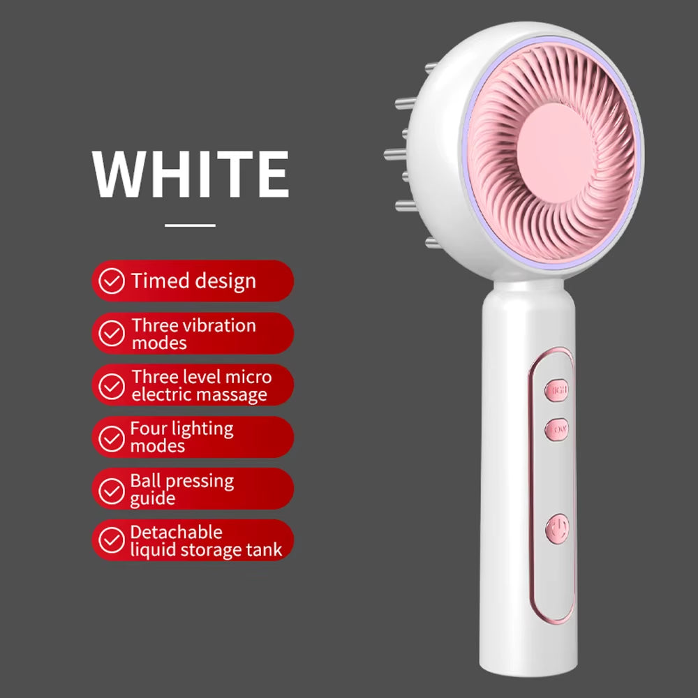 Electric Vibration Massage Comb Red Light Therahy Scalp Brush Hair Head Massage anti Hair Loss Scalp Massager